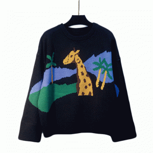 2019 индивидуальные последние дизайн дамы трикотаж свободный жаккардовый свитер