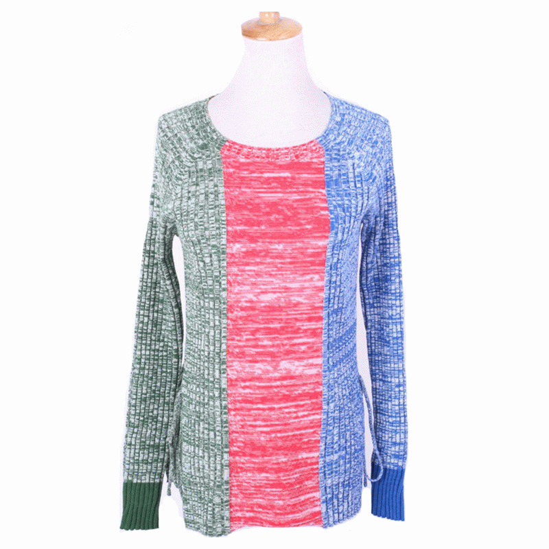 100% хлопок свитера три раза цвета длинный свитер тела 2018 женщин пуловер